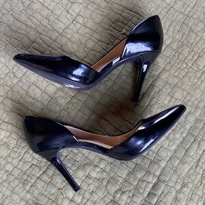 Jessica Simpson Black Patent Pointed-Toe Stiletto “Livvy” Pumps